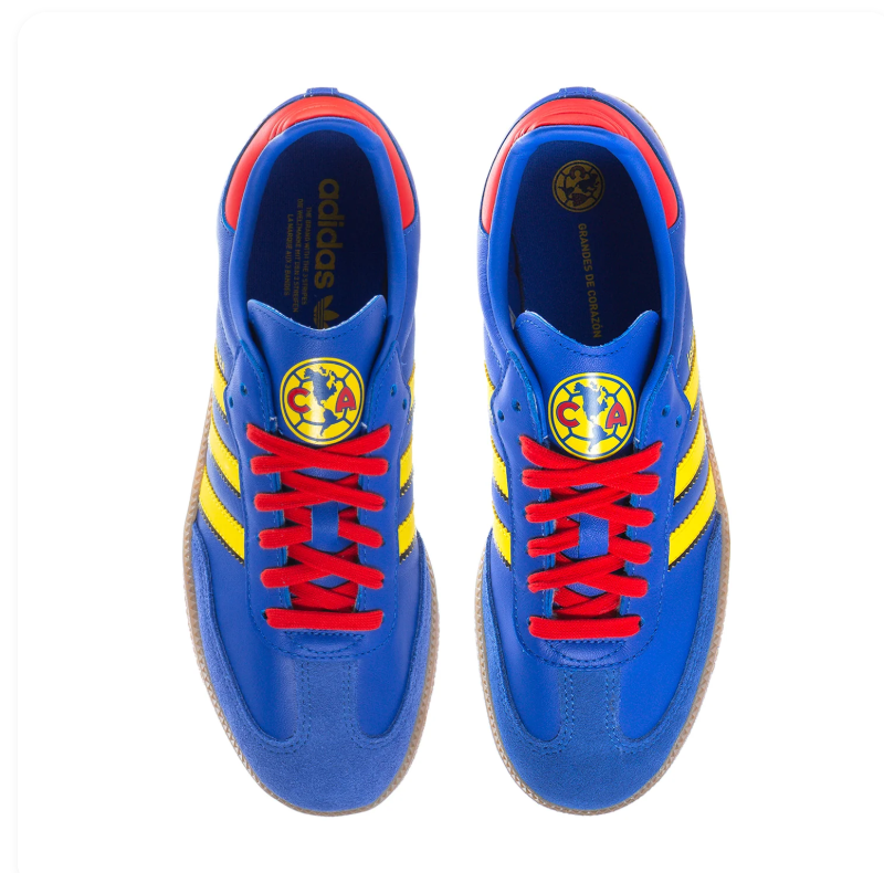 Adidas Samba Club América Sneakers - Blue, Yellow & Red