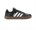 Adidas Low-Top Sneakers - Black & White with Gum Sole