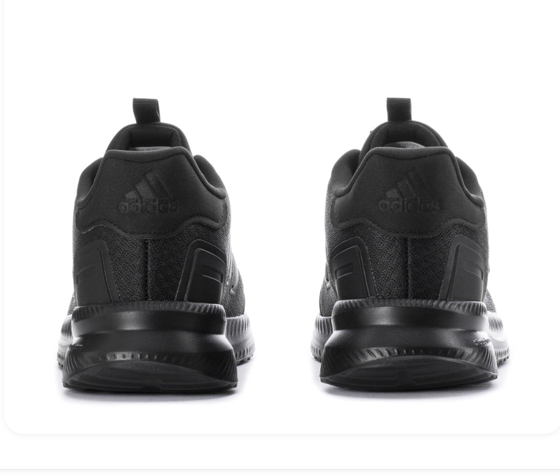 Adidas Sneakers – All Black with Mesh Panels and Textured Sole