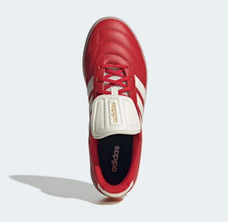 Adidas Gazelle Indoor Sneakers - Red & Cream with Fold-Over Tongue