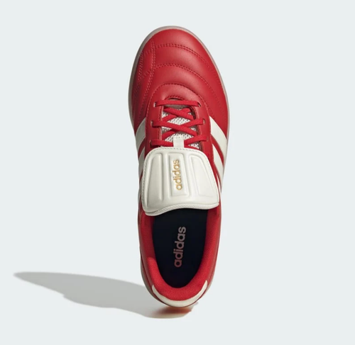 Adidas Gazelle Indoor Sneakers - Red & Cream with Fold-Over Tongue