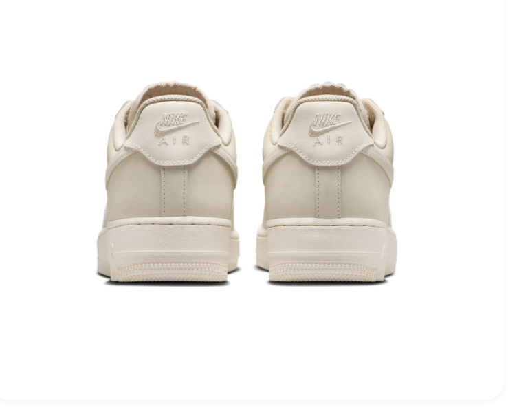 Nike Air Force 1 Low Sneakers – Cream with Ribbon Laces