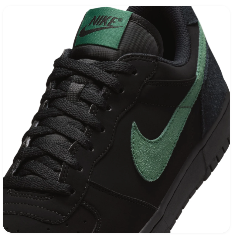 Nike Low-Top Sneakers – Black & Green