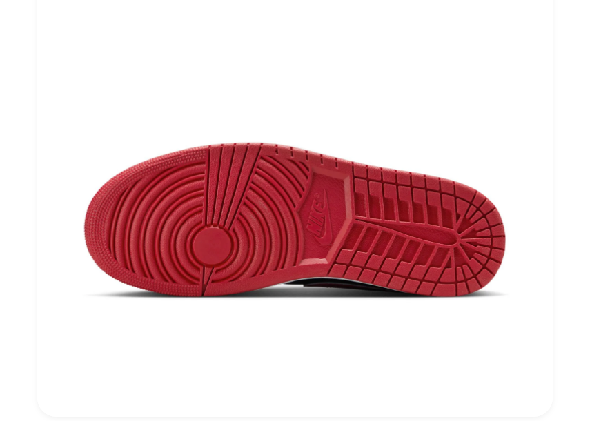 Air Jordan 1 Low Sneakers - Glossy Red & Black