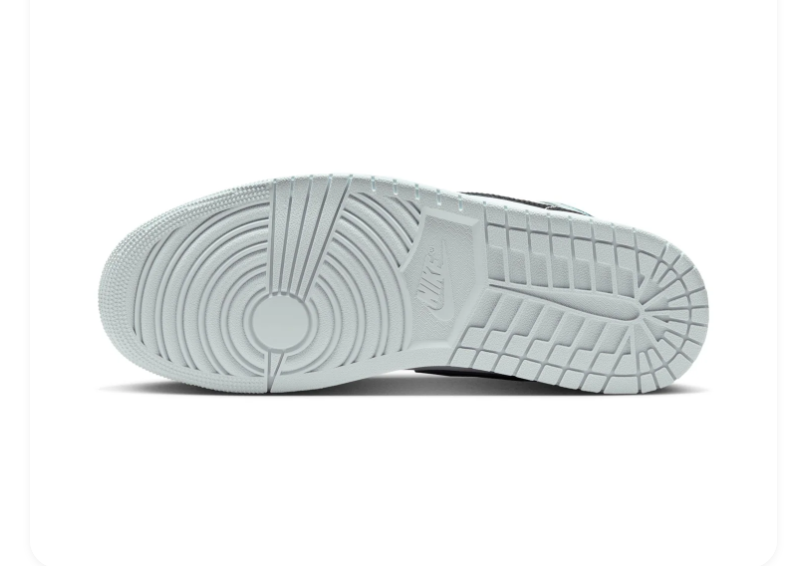 Air Jordan 1 Mid Sneakers - Ice Blue, Black & White