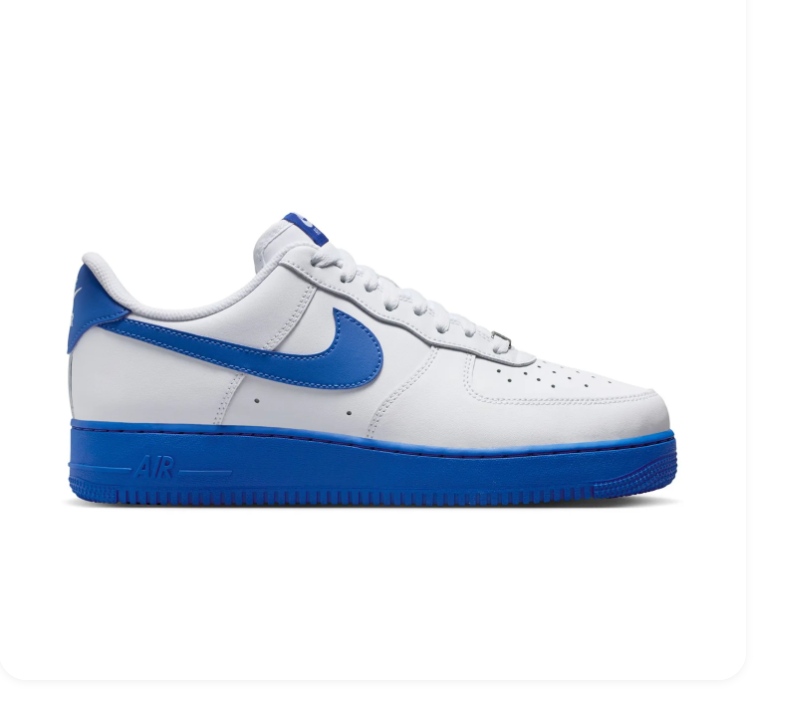 Nike Air Force 1 Low Sneakers – White & Royal Blue