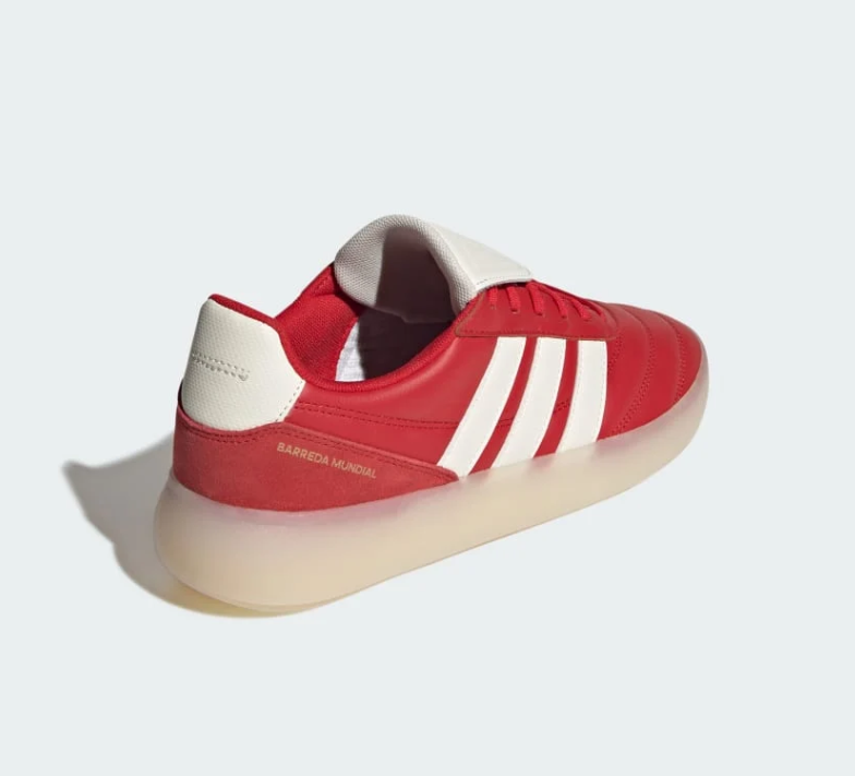 Adidas Gazelle Indoor Sneakers - Red & Cream with Fold-Over Tongue