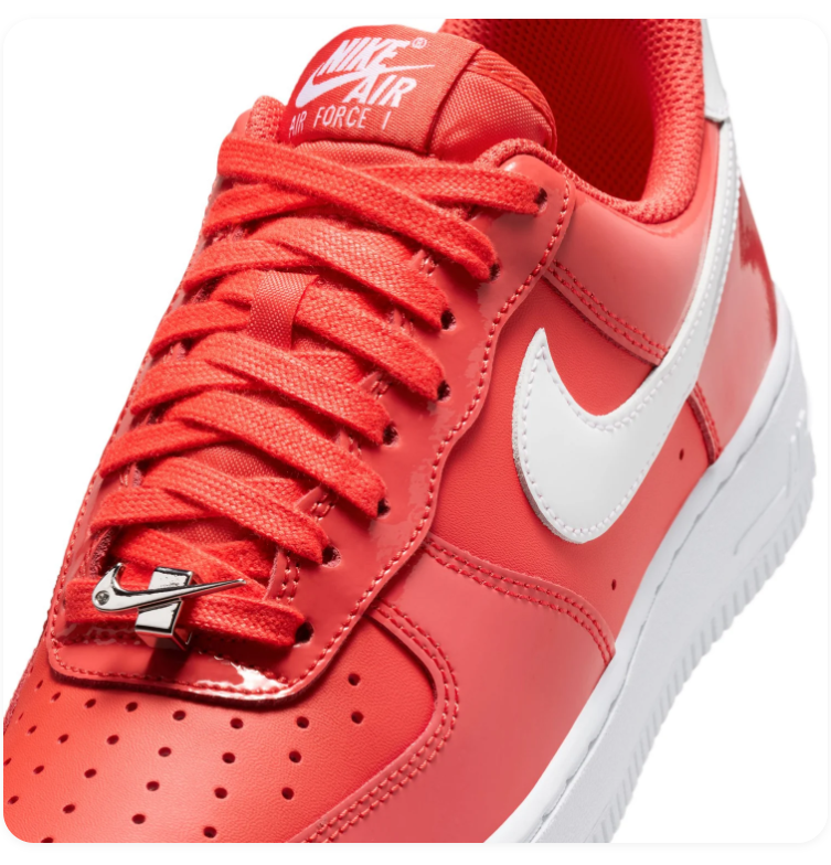 Nike Air Force 1 Sneakers – Red & White