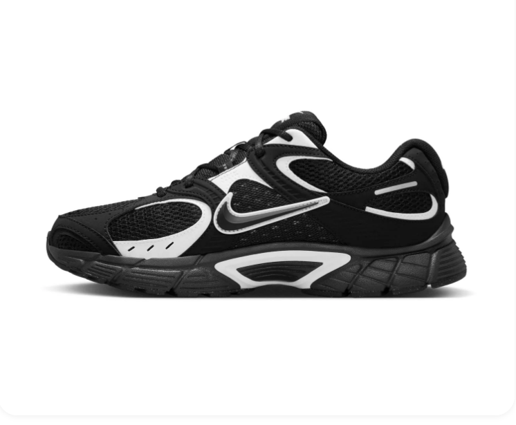 Nike Sneakers – Black & Silver Grey with Layered Mesh Upper