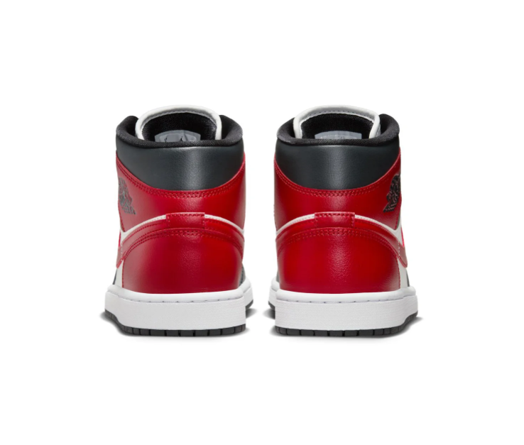 Air Jordan 1 Mid Sneakers - Red, Black & White