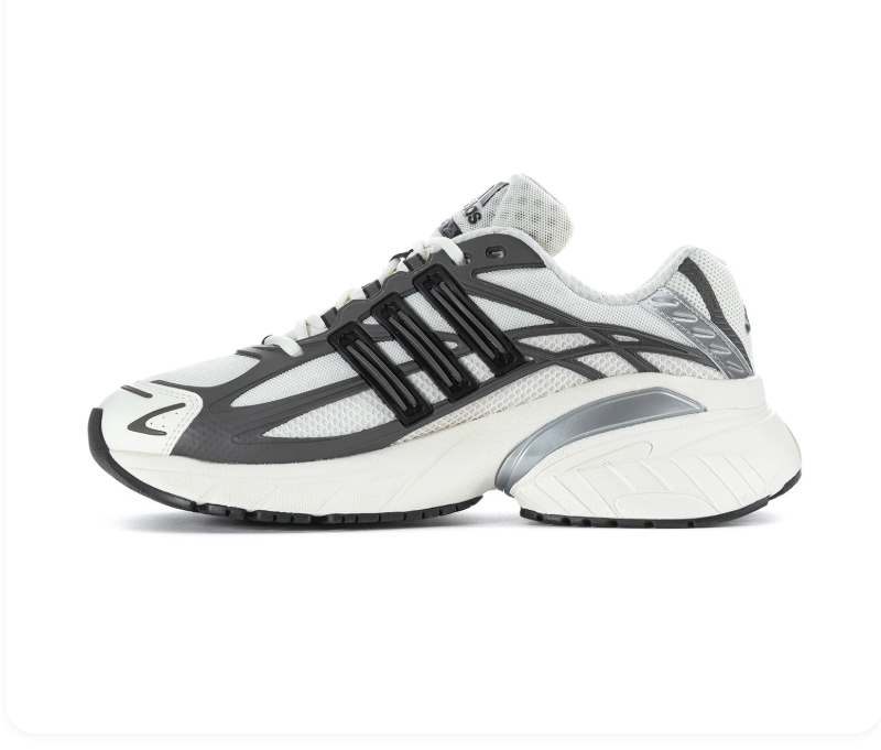 Adidas Adistar Chunky Sneakers - White & Gray with Black Stripes
