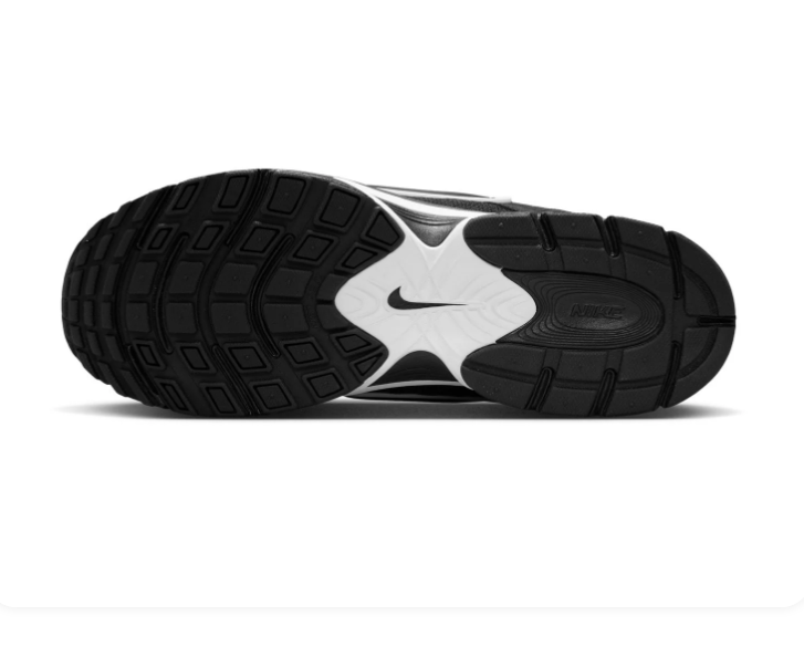 Nike Sneakers – Black & Silver Grey with Layered Mesh Upper