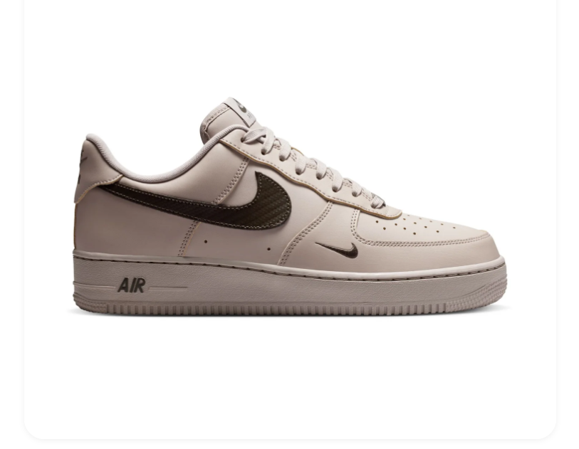 Nike Air Force 1 Low Sneakers – Light Beige & Dark Brown