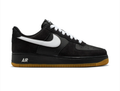 Nike Air Force 1 Low Sneakers – Black & White with Gum-Colored Sole