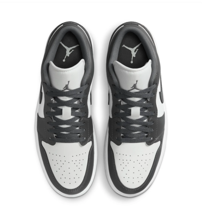 Air Jordan 1 Low Sneakers - Charcoal Gray & White