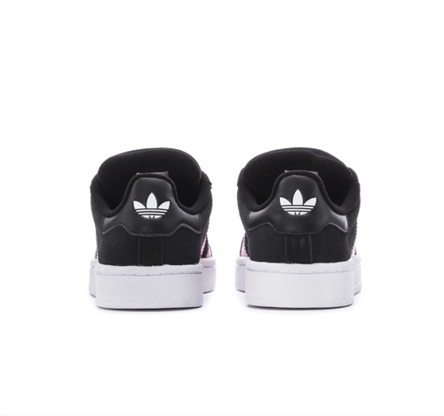 Adidas Campus Low-Top Sneakers - Black & Pink with White Sole