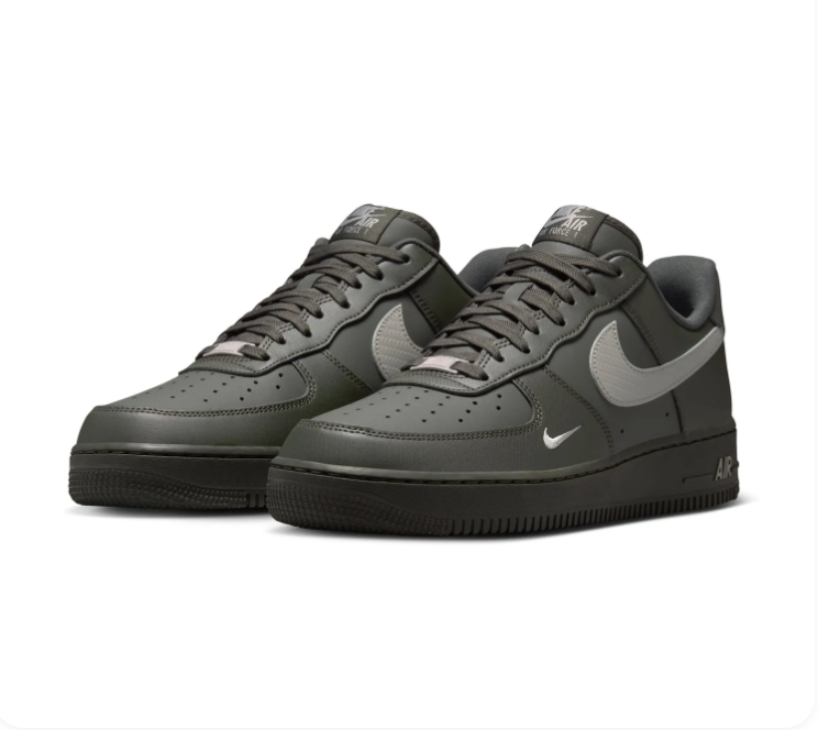 Nike Air Force 1 Low Sneakers – Dark Olive & Light Grey