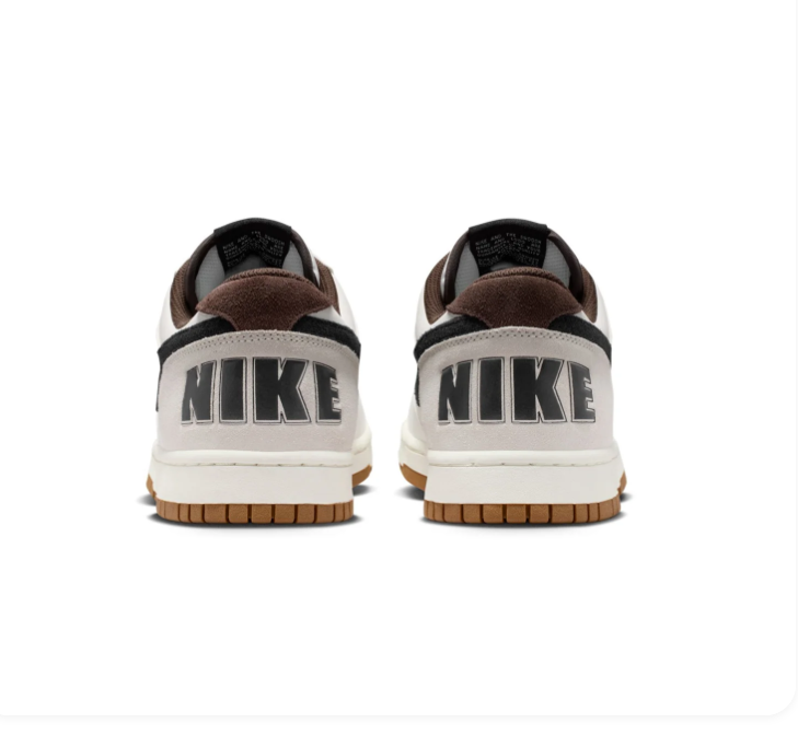 Nike Low-Top Sneakers – Off-White & Black with Gum-Colored Sole