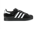 Adidas Superstar Shell-Toe Sneakers - Glossy Black & White