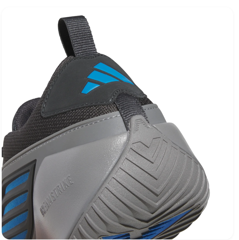 Adidas Low-Top Athletic Sneakers - Black & Gray with Blue Accents