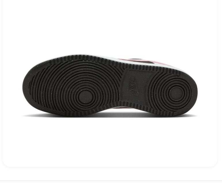 Nike Low-Top Sneakers – Black & White with Pink Swoosh