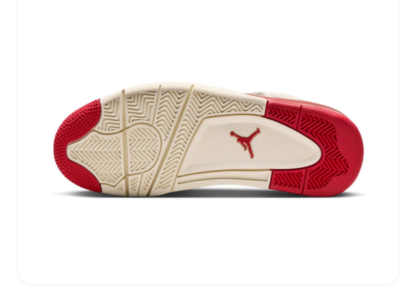 Air Jordan 4 Sneakers - Cream & Red