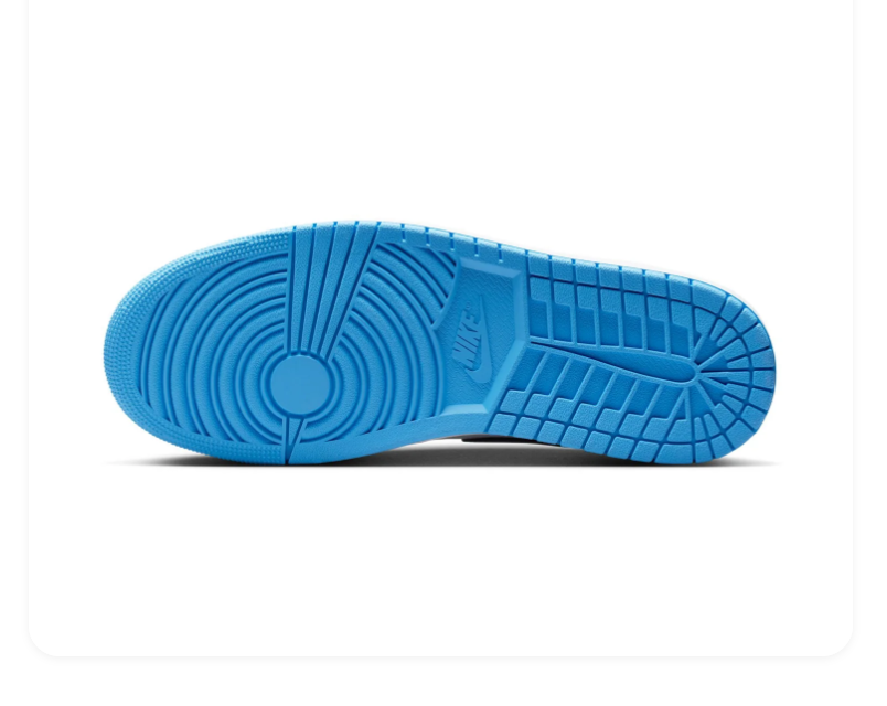 Air Jordan 1 Low Sneakers - Navy & White with Bright Blue Sole