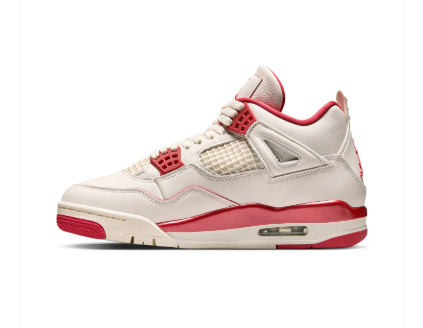Air Jordan 4 Sneakers - Cream & Red