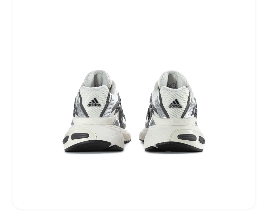 Adidas Adistar Chunky Sneakers - White & Gray with Black Stripes