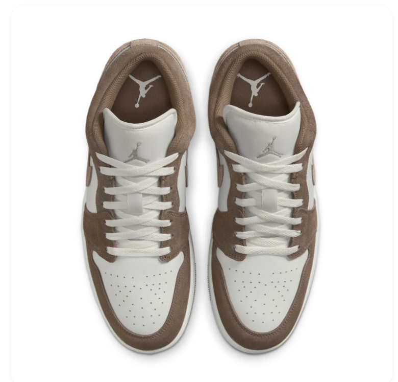 Air Jordan 1 Low Sneakers - Taupe & Cream