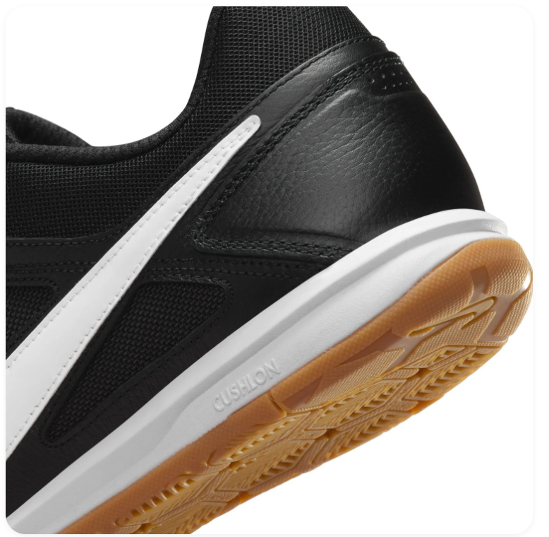 Nike Low-Top Sneakers – Black & White with Gum-Colored Sole