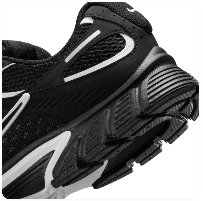 Nike Sneakers – Black & Silver Grey with Layered Mesh Upper