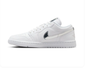 Air Jordan 1 Low Sneakers - White & Metallic Silver