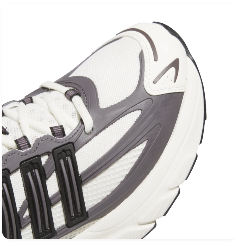 Adidas Adistar Chunky Sneakers - White & Gray with Black Stripes