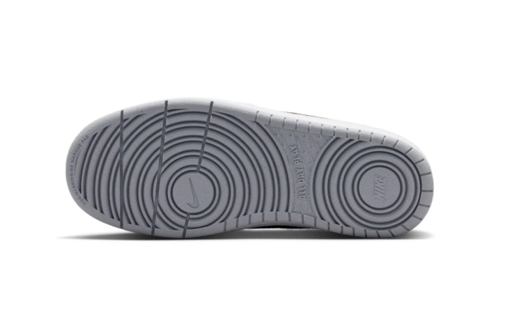 Nike Low-Top Sneakers – Black & Light Grey with Blue-to-Yellow Swoosh