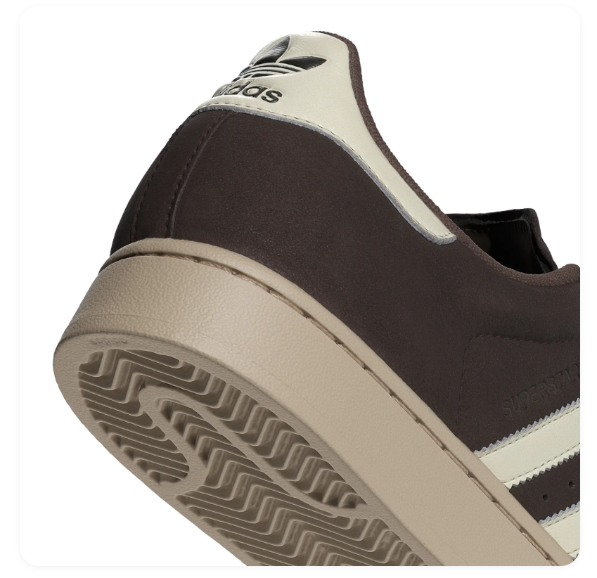 Adidas Shell-Toe Sneakers – Dark Brown & Cream