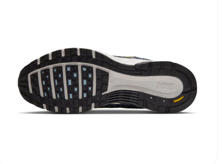 Nike Sneakers – Navy & White with Patterned Overlays and Yellow Accents