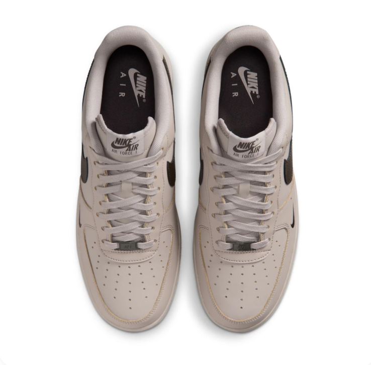 Nike Air Force 1 Low Sneakers – Light Beige & Dark Brown