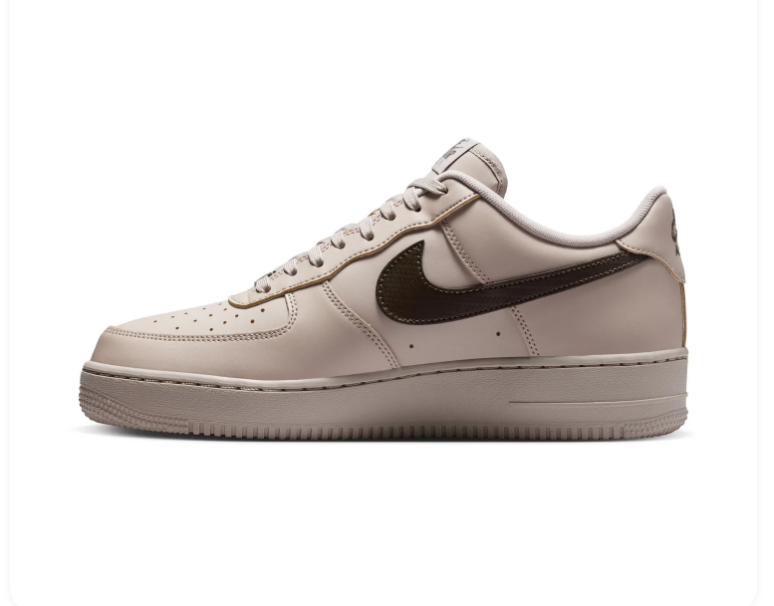 Nike Air Force 1 Low Sneakers – Light Beige & Dark Brown