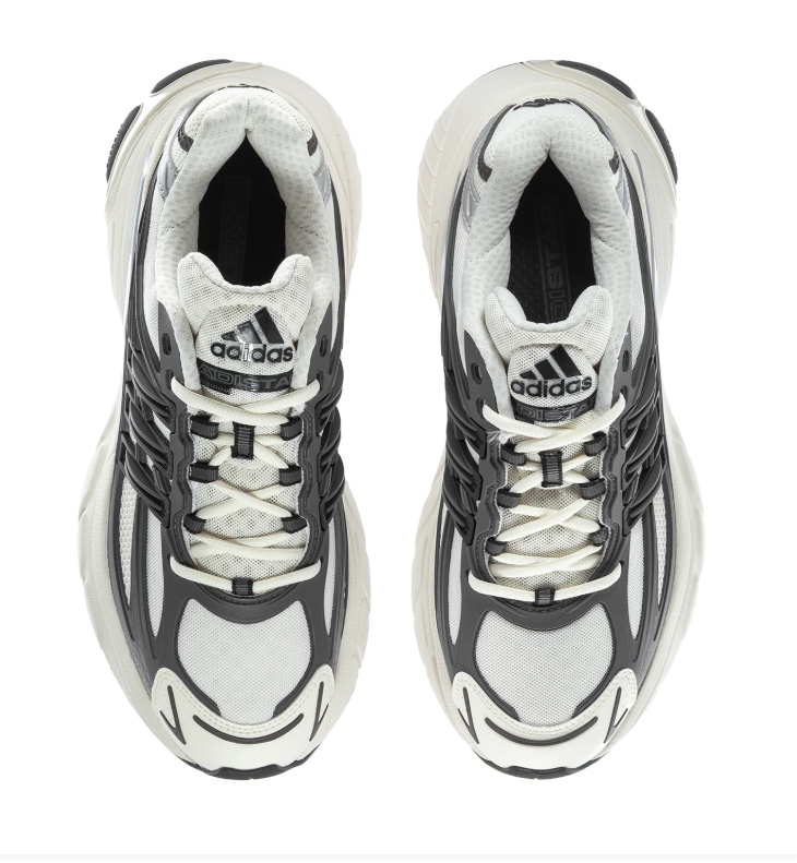 Adidas Adistar Chunky Sneakers - White & Gray with Black Stripes