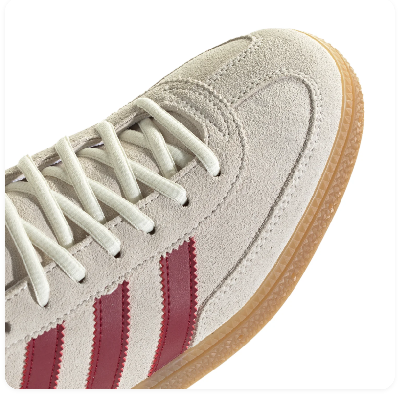 Adidas Handball Spezial Sneakers - Cream & Burgundy with Gum Sole