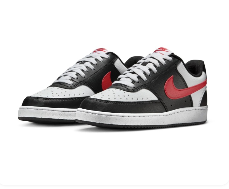 Nike Court Vision Sneakers – Black, White & Red