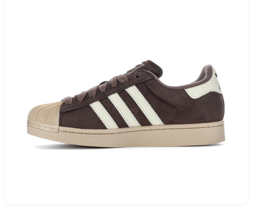 Adidas Shell-Toe Sneakers – Dark Brown & Cream