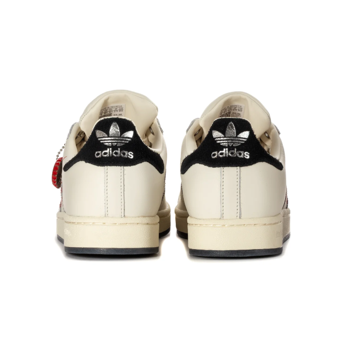 Adidas Shell-Toe Sneakers with Coca-Cola Graphics - Cream & Red