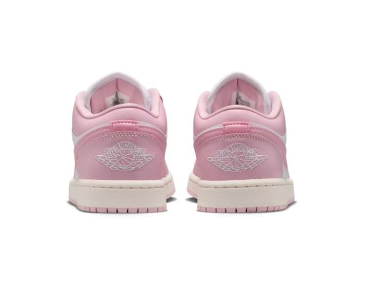 Air Jordan 1 Low Sneakers - Pink & White with Cream Midsole