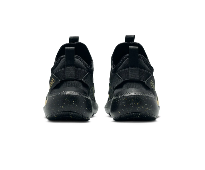 Nike Slip-On Sneakers – Black & Gold with Speckled Sole