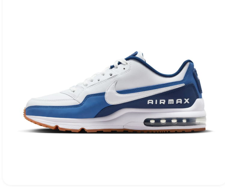 Nike Air Max Sneakers – White & Blue with Gum-Colored Sole