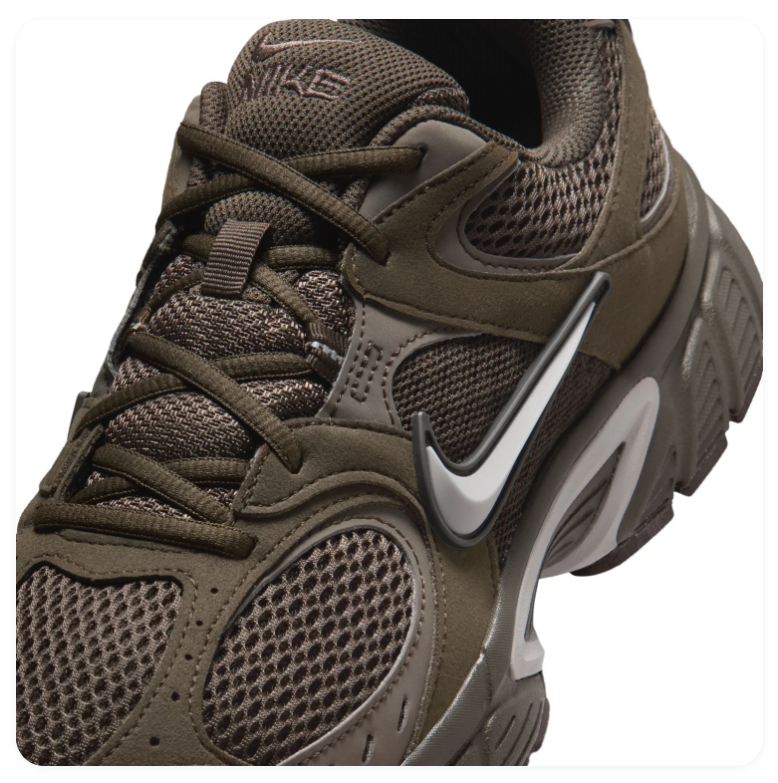 Nike Sneakers – Dark Olive & Grey with Mesh Panels