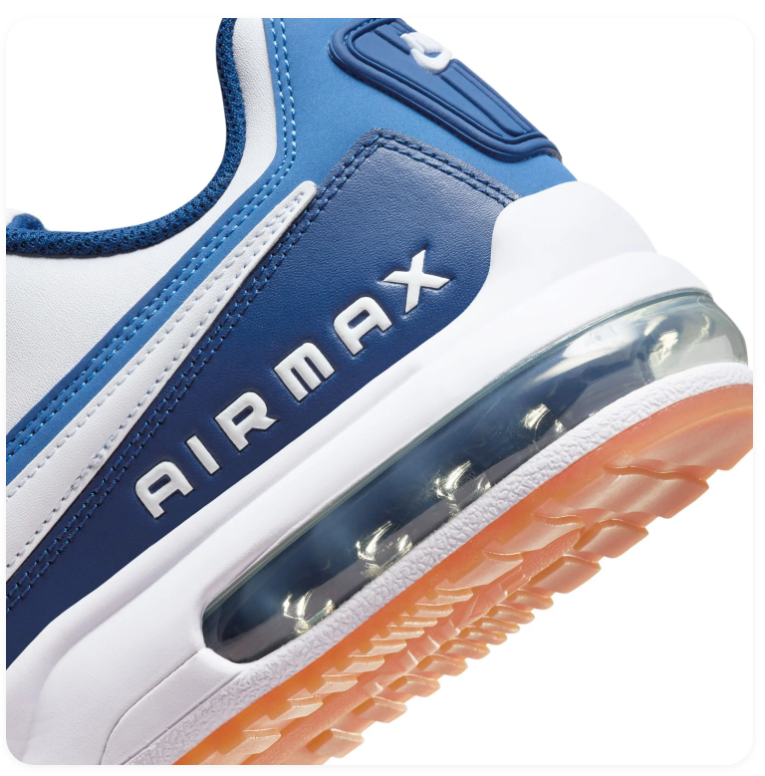 Nike Air Max Sneakers – White & Blue with Gum-Colored Sole
