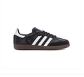Adidas Samba Sneakers – Black & White with Dark Brown Sole